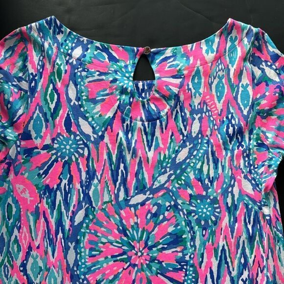 Lilly Pulitzer Size Small 3/4 Sleeve Bay Dress Tiki Pink in Shake It Up Print - Picture 7 of 16